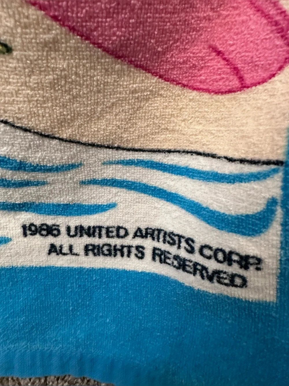 (Lot of 2) 80s Looney Tunes Beach Towels Pink Panther Pow Tweety Bird Sylvester